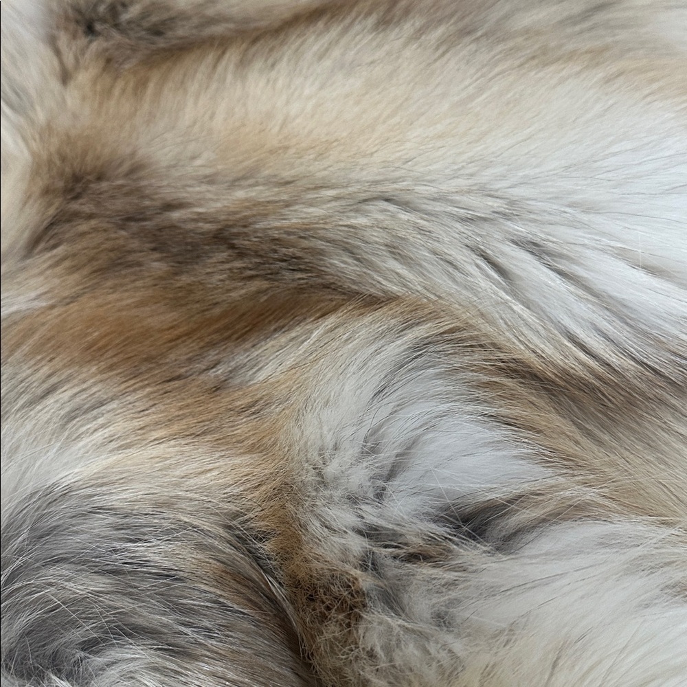 Unisex Golden Isle Shadow Fox Fur Coat Full Length - Picture 12 of 16